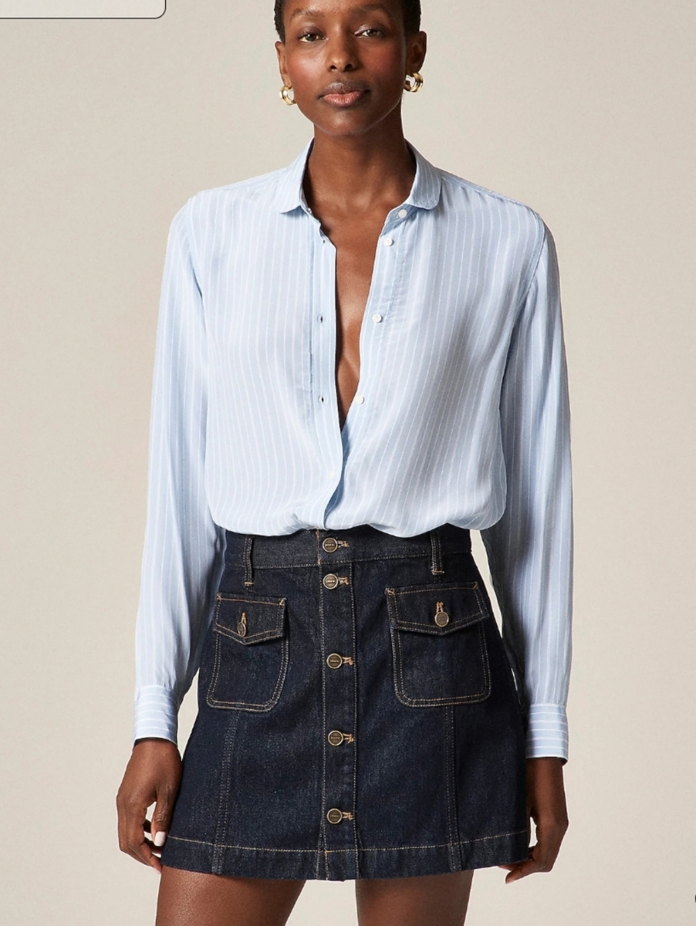 J Crew Patch-pocket denim mini skirt in Rinse wash CN566 Size 00 NWT